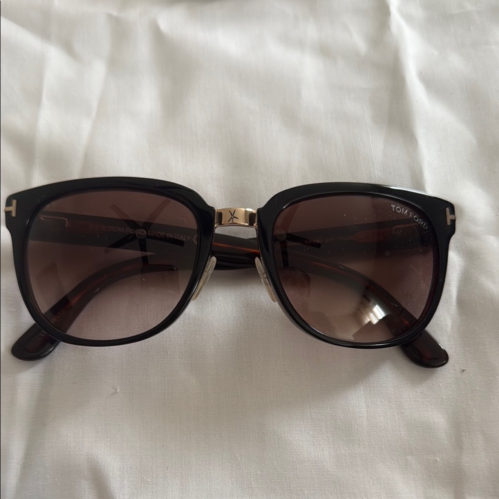 Tom Ford Black Wayfarer-Inspired Sunglasses